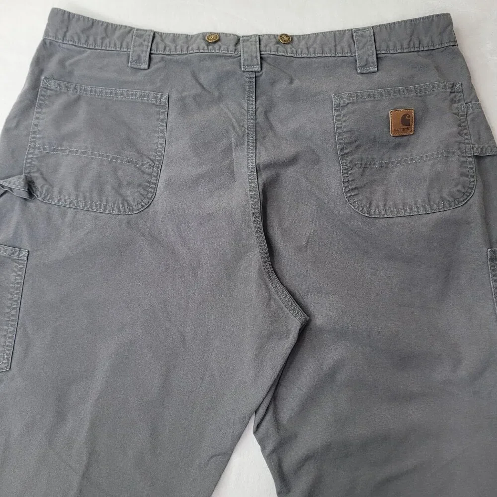Carhartt Dungaree w/ Suspender Button Men's Gray Carpenter Work Pants Size 42X28 - Picture 4 of 12